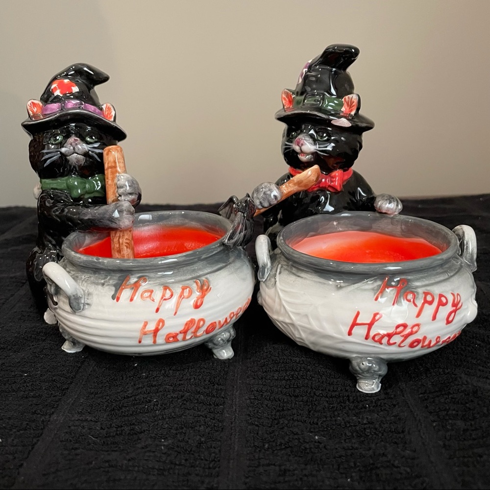 LAST CHANCE Halloween Witches Cat Cauldron Brew